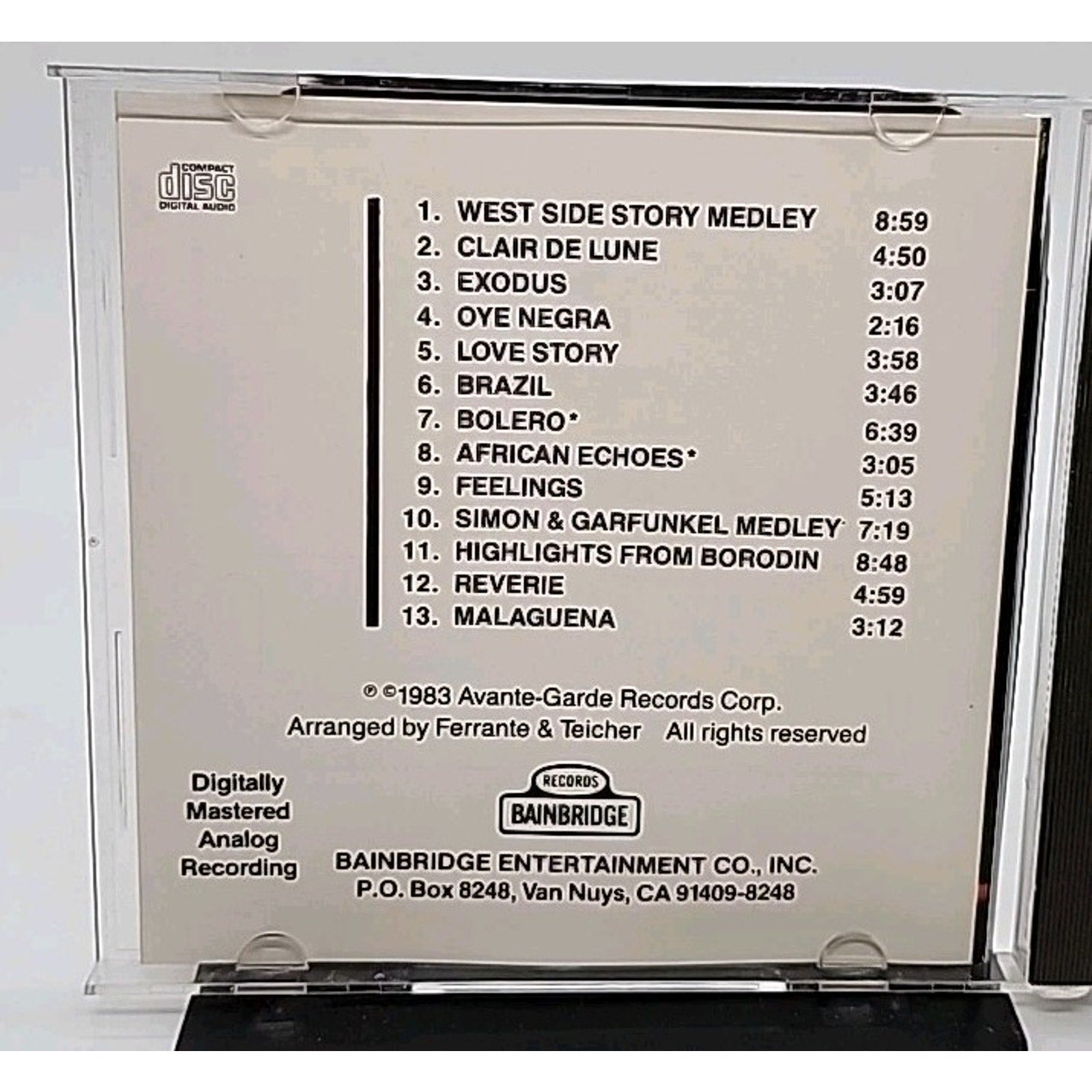 30th Anniversary on Stage By Ferrante & Teicher CD