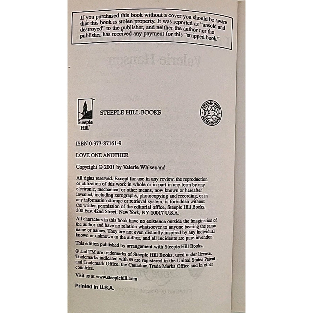 Love One Another by Valerie Hansen (2001, Mass Market)