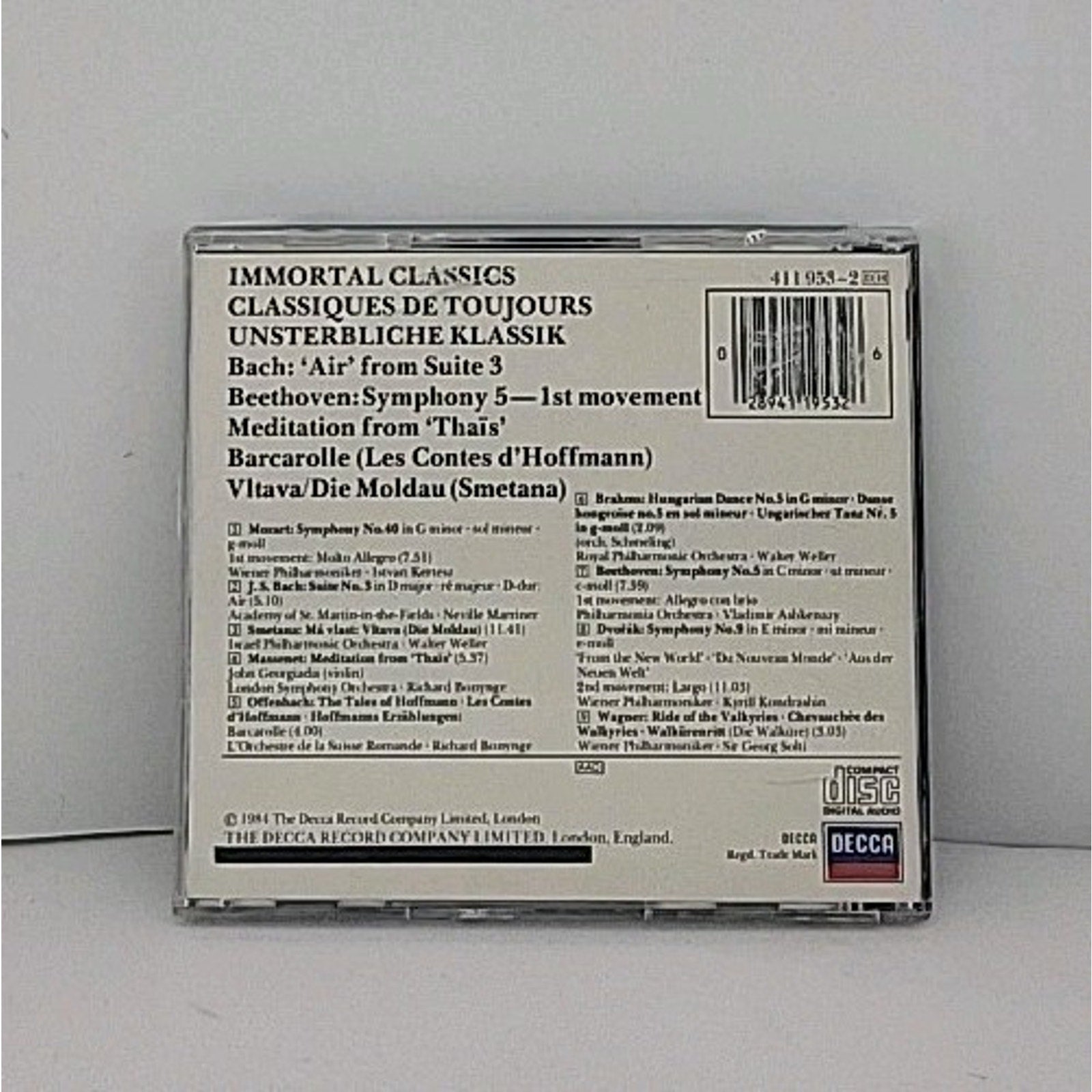 Immortal Classicals - Unsterbliche Klassik - Classiques De Toujours CD
