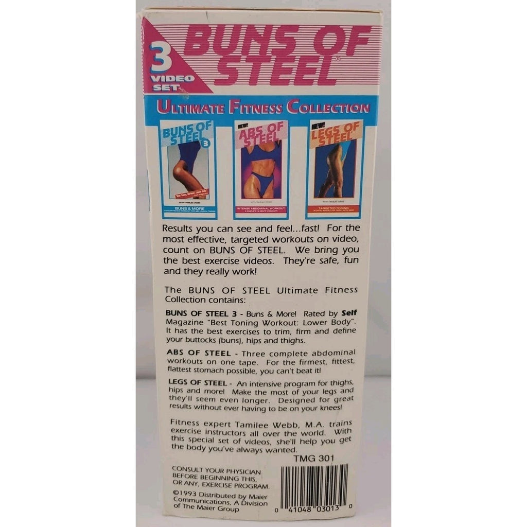 Buns of Steel - Ultimate Fitness Collection (VHS 1993) 3 Tape Set