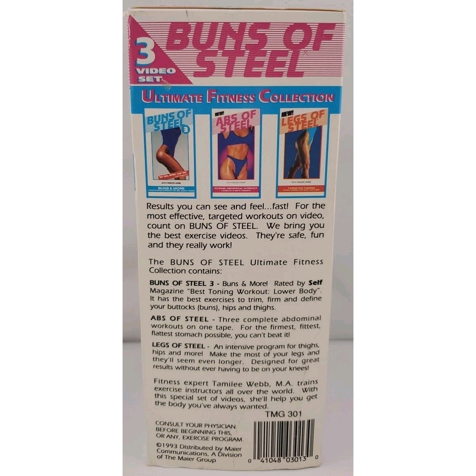 Buns of Steel - Ultimate Fitness Collection (VHS 1993) 3 Tape Set