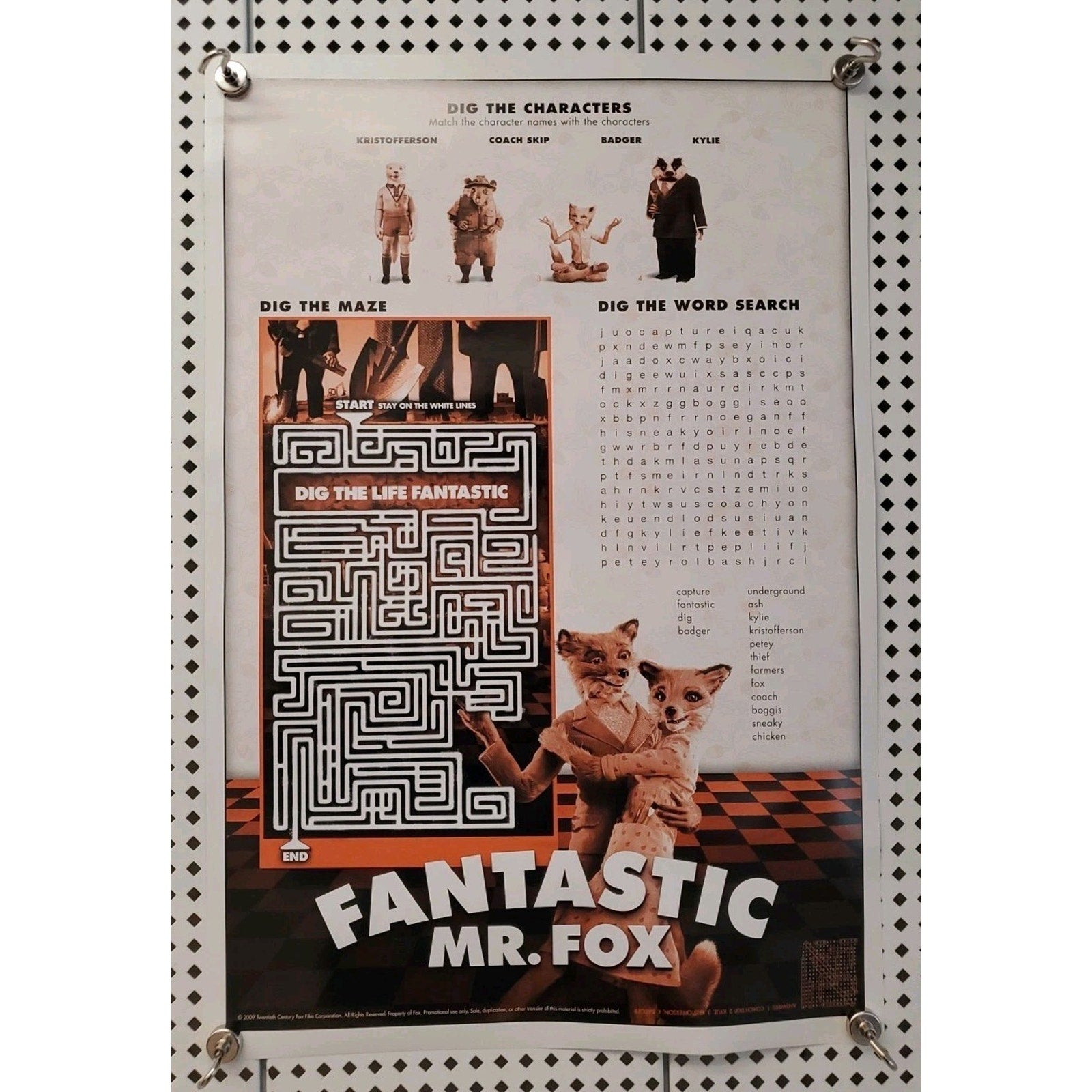 Fantastic Mr. Fox 14x20 Movie Poster
