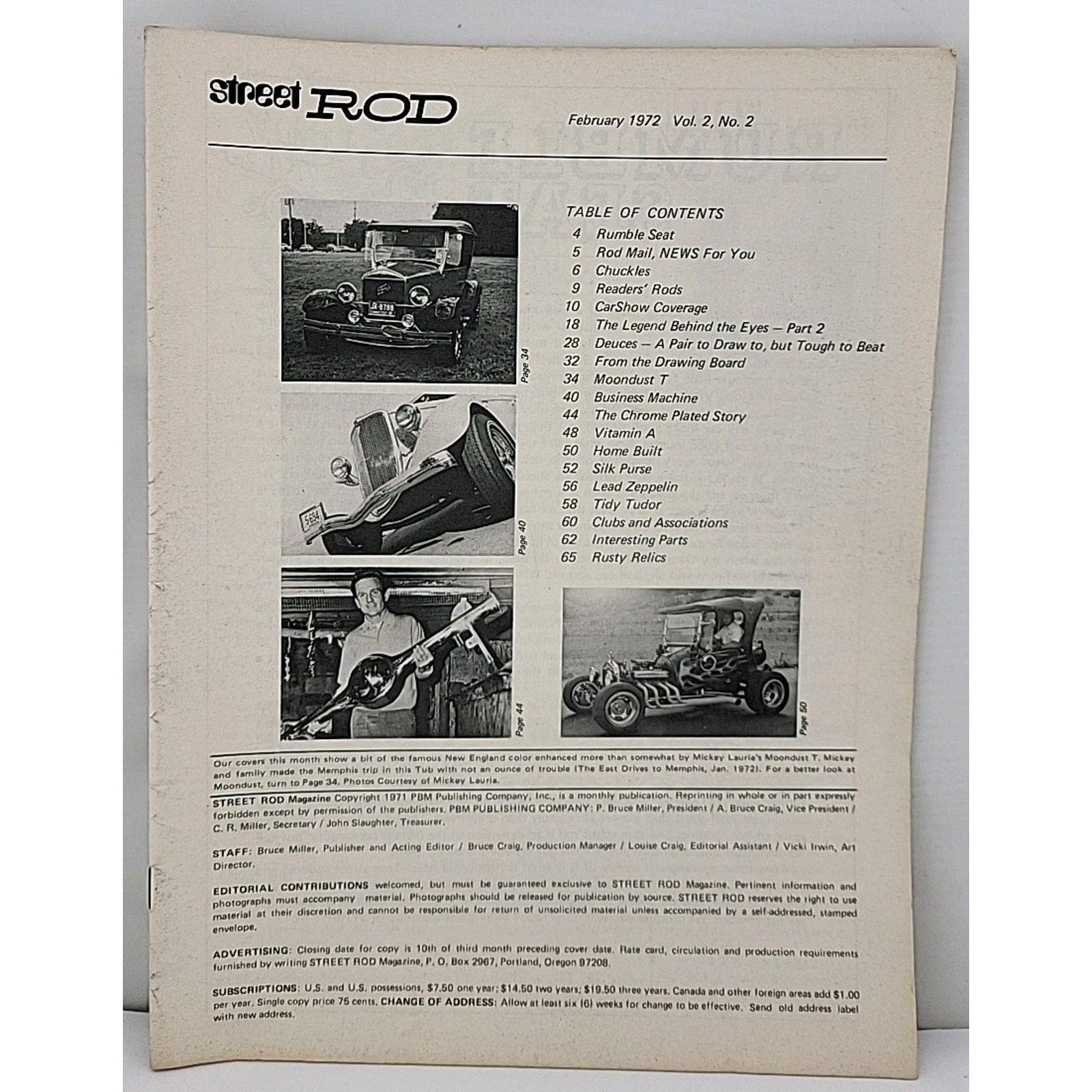 Street Rod Magazine February 1972 Volume 2 Number 2