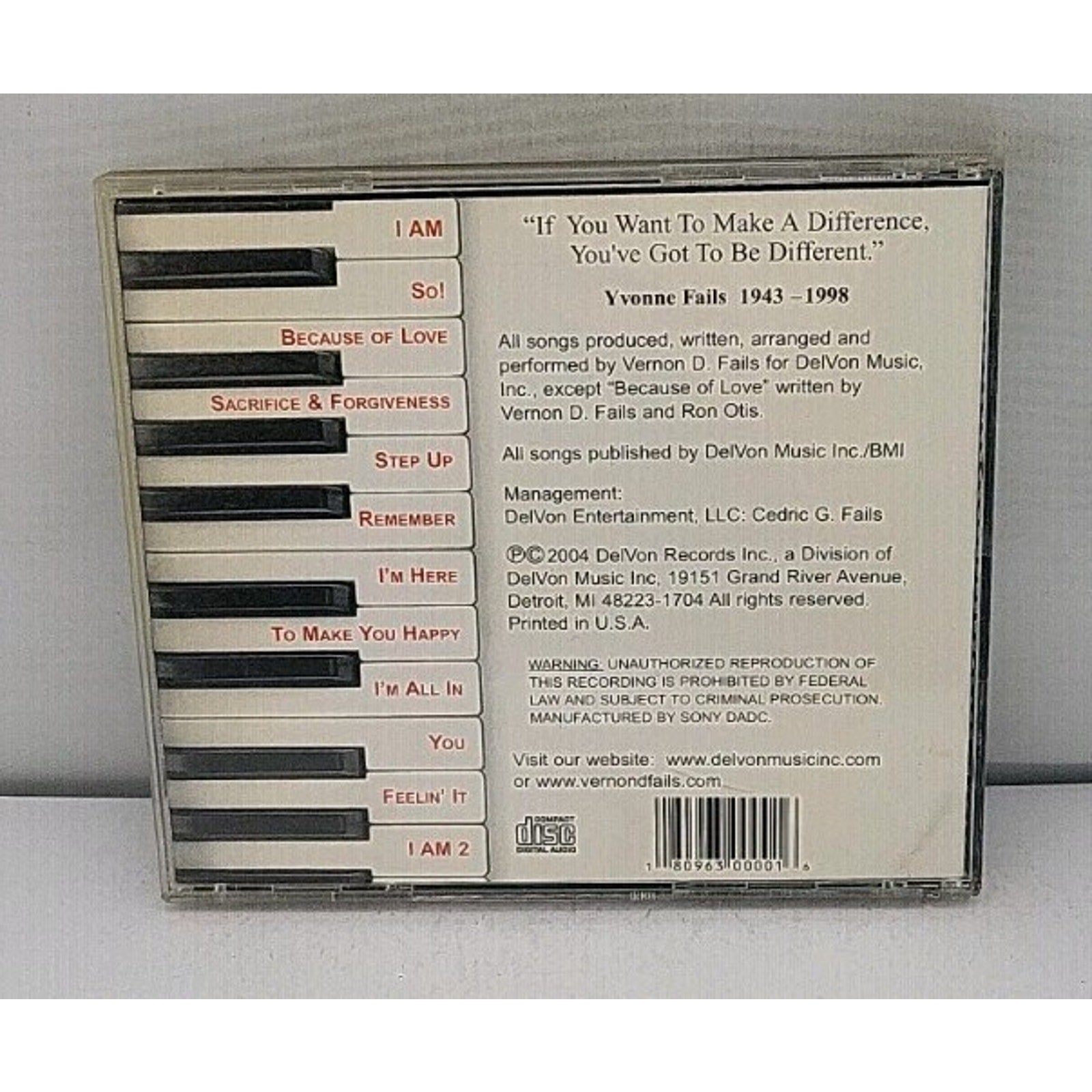 Hear the Vision by Vernon D. Fails (CD, 2004)