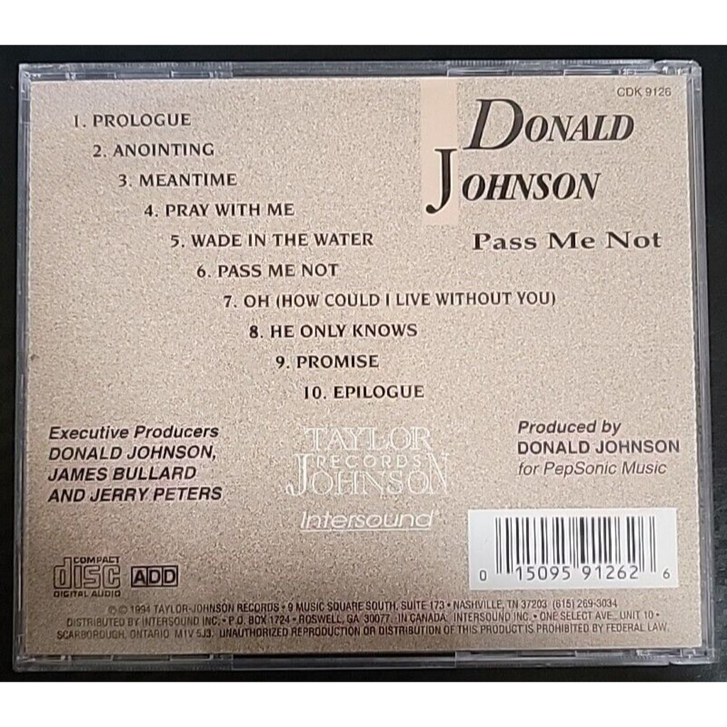 Johnson, Donald, Pass Me Not, CD