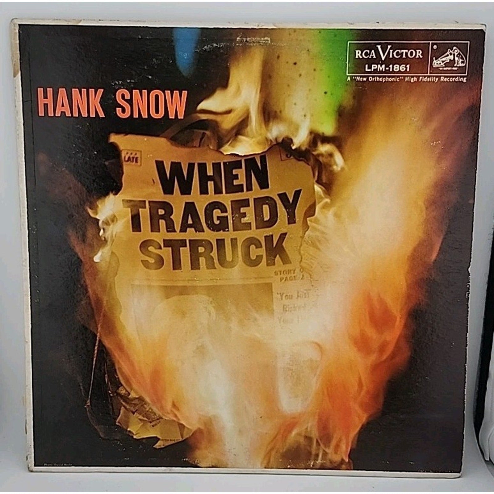 1957 Hank Snow When Tragedy Struck Mono LP RCA Victor LPM 1861 Country
