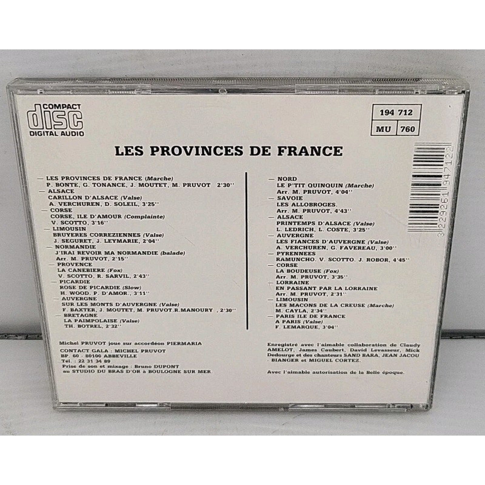 Michel Pruvot - Les Provinces De France CD