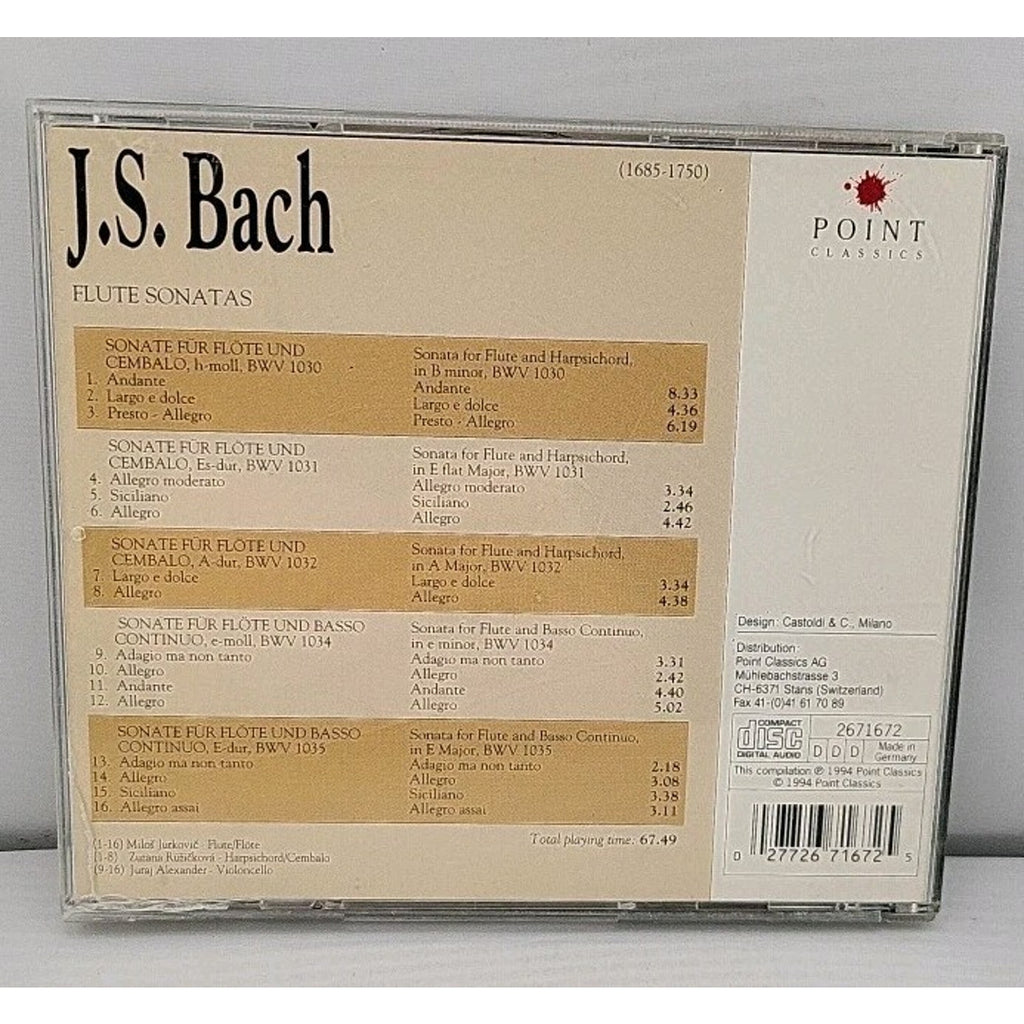 Flute Sonatas by J.S. Bach (CD, 1997)