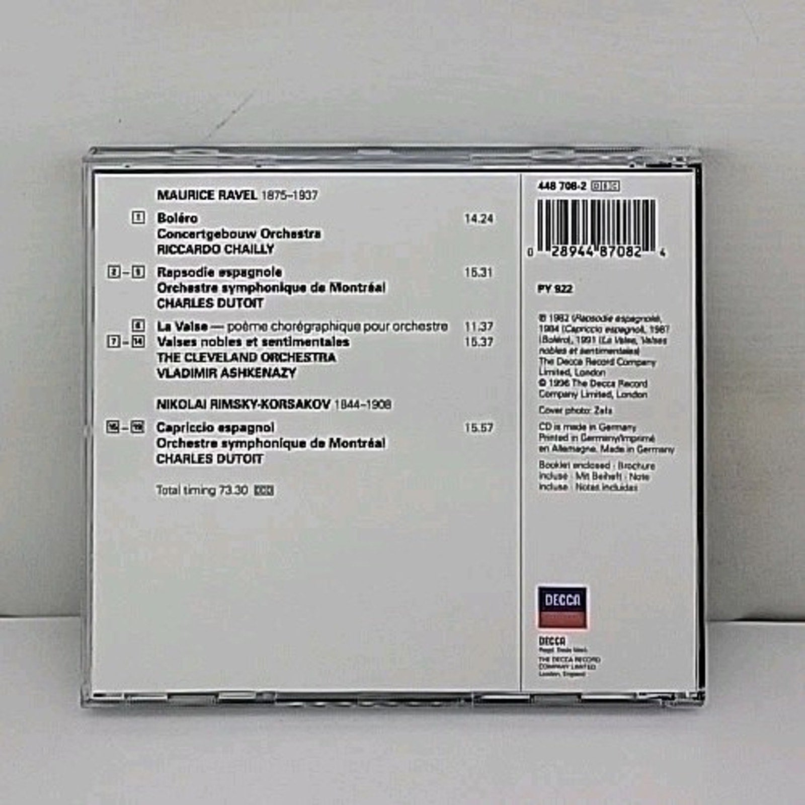 Ravel: Bolero; Rapsodie Espagnole; La Valse (CD)