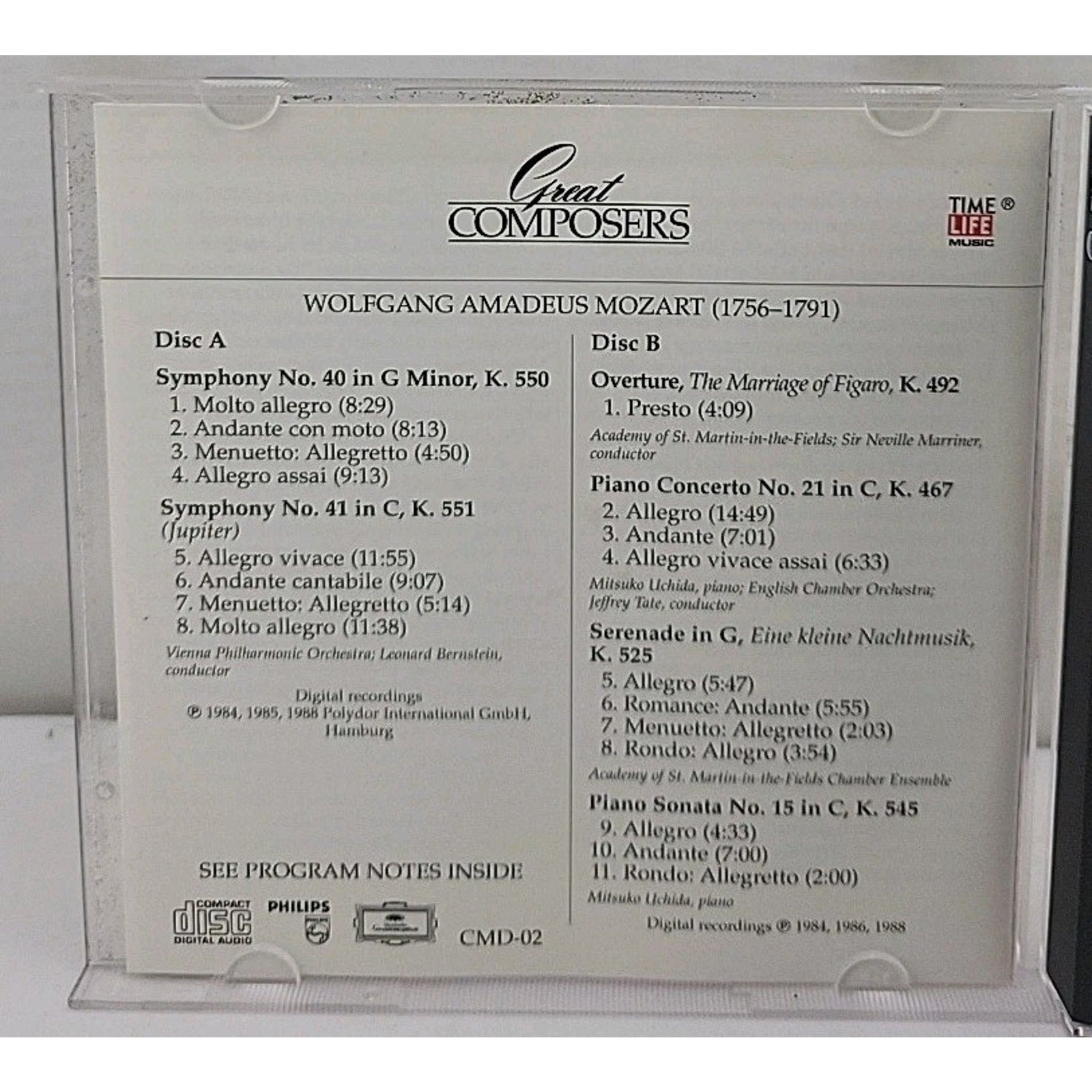 Great Composers Mozart 2 CDs Set