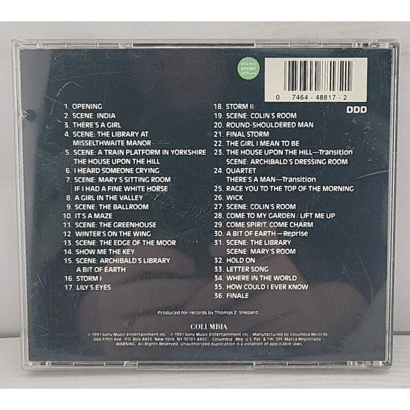 Broadway Cast Album by Secret Garden (CD, 1991)