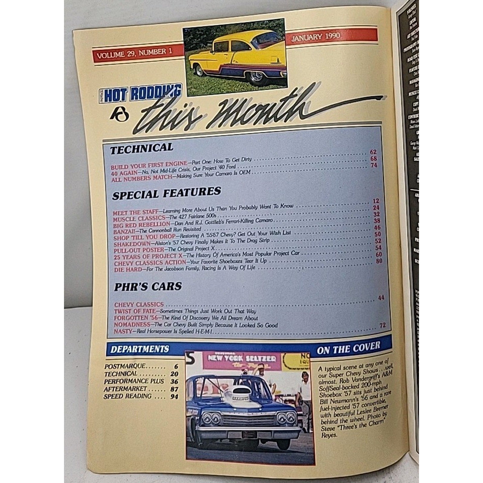 Popular Hot Rodding Magazine - January 1990 - Volume 29 Number 1