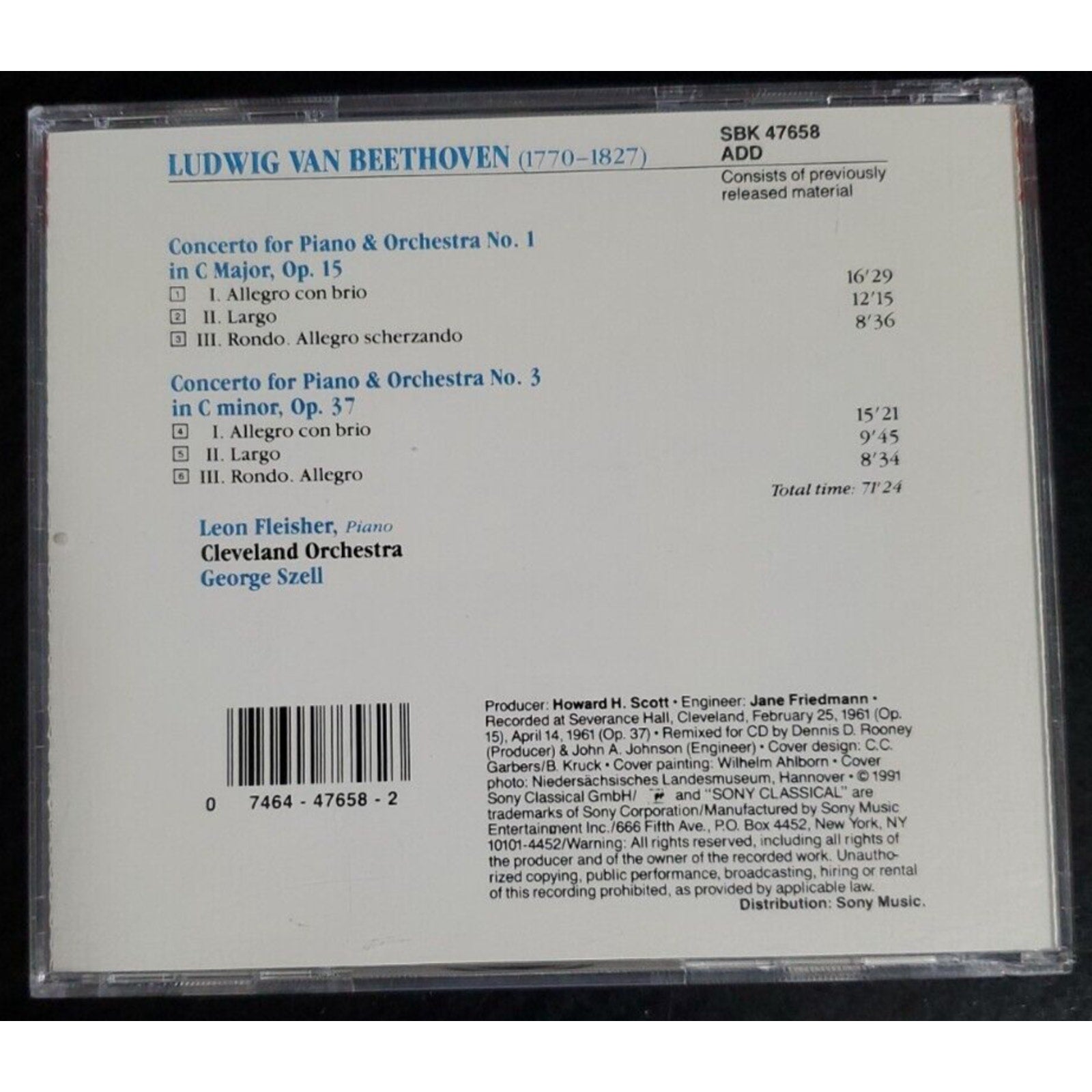Beethoven: Piano Concertos Nos. 1 & 3 (Essential Classics) (CD)