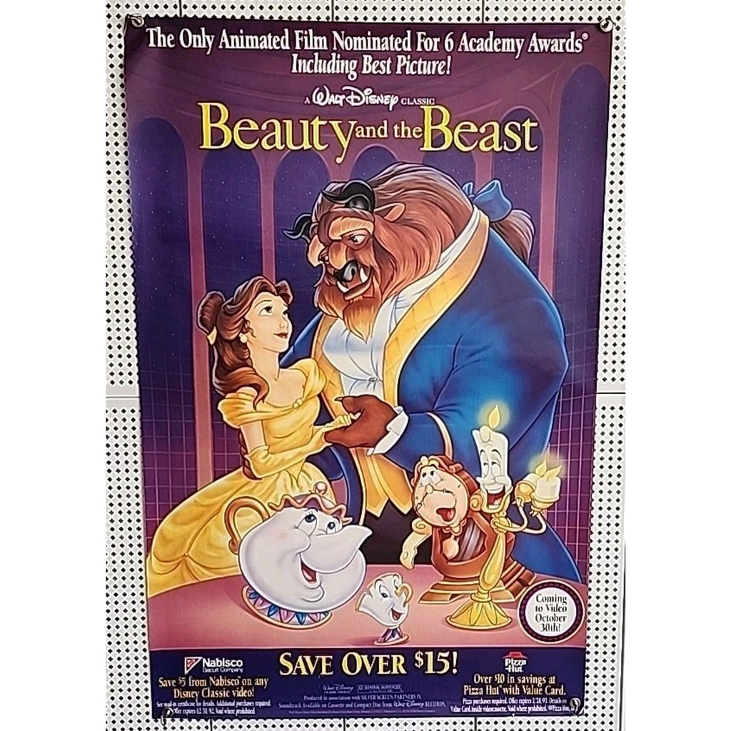 Beauty And The Beast Movie Poster Pizza Hut PROMO 27x40