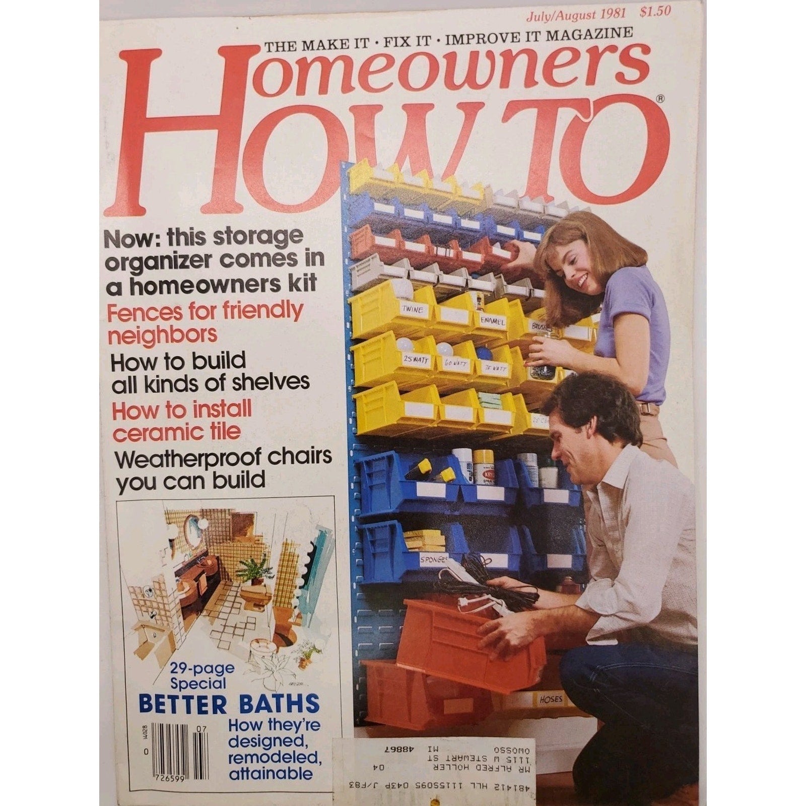 Homeowners How To Magazine July/August 1981 Storage Organizer Fences DIY Fix It