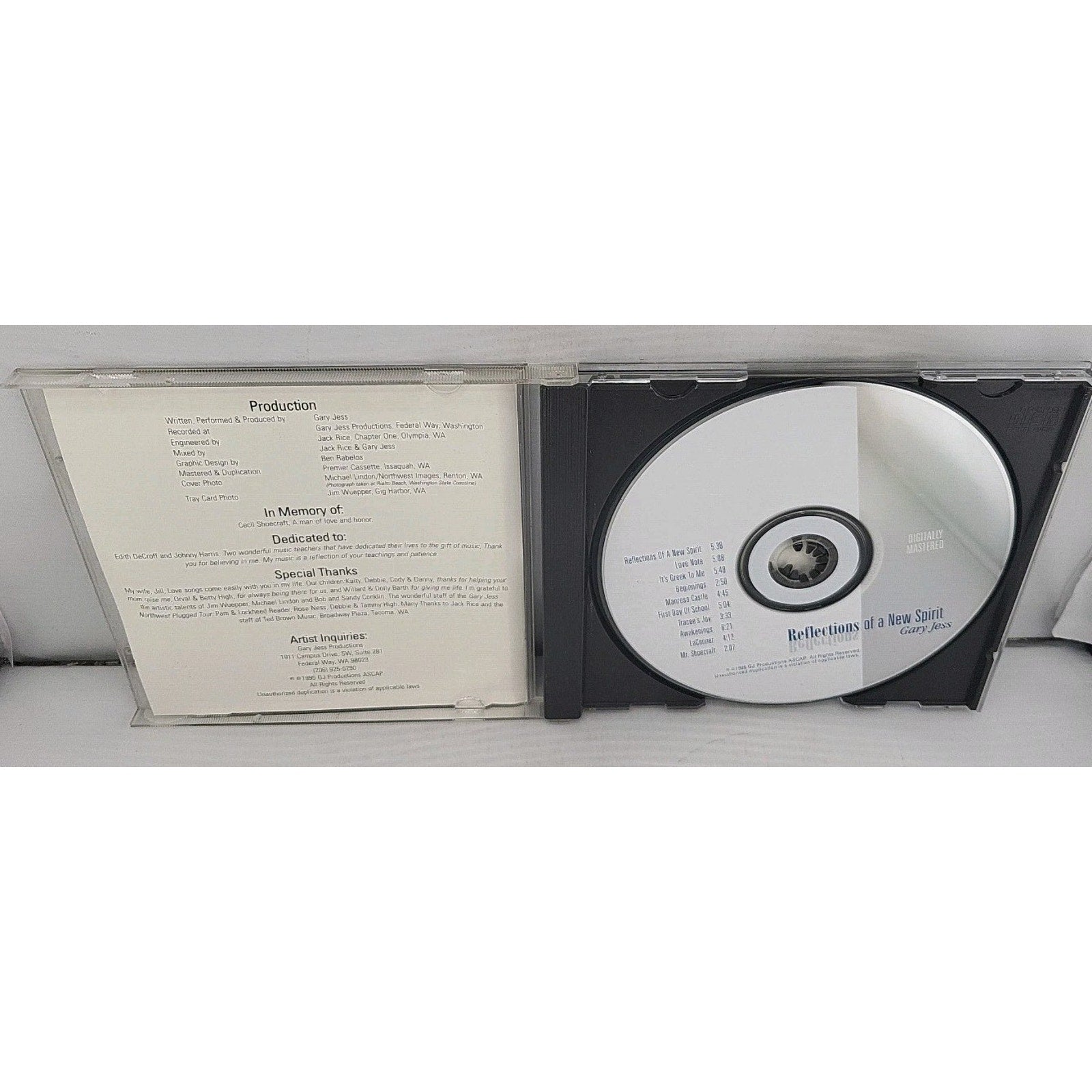 Reflections of a New Spirit by Gary Jess CD