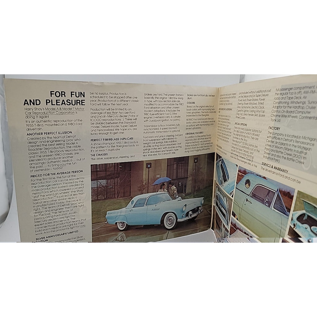 1955 Thunderbird Brochure Folder 1979 Shay Reproduction Original