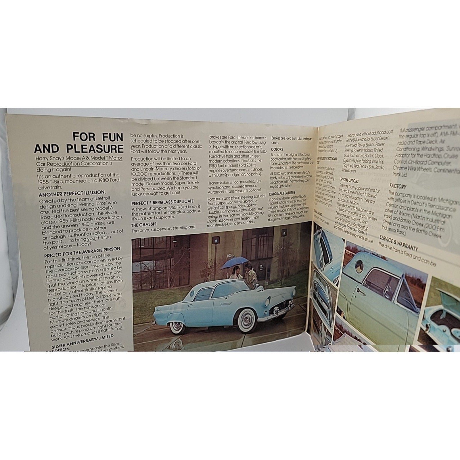 1955 Thunderbird Brochure Folder 1979 Shay Reproduction Original