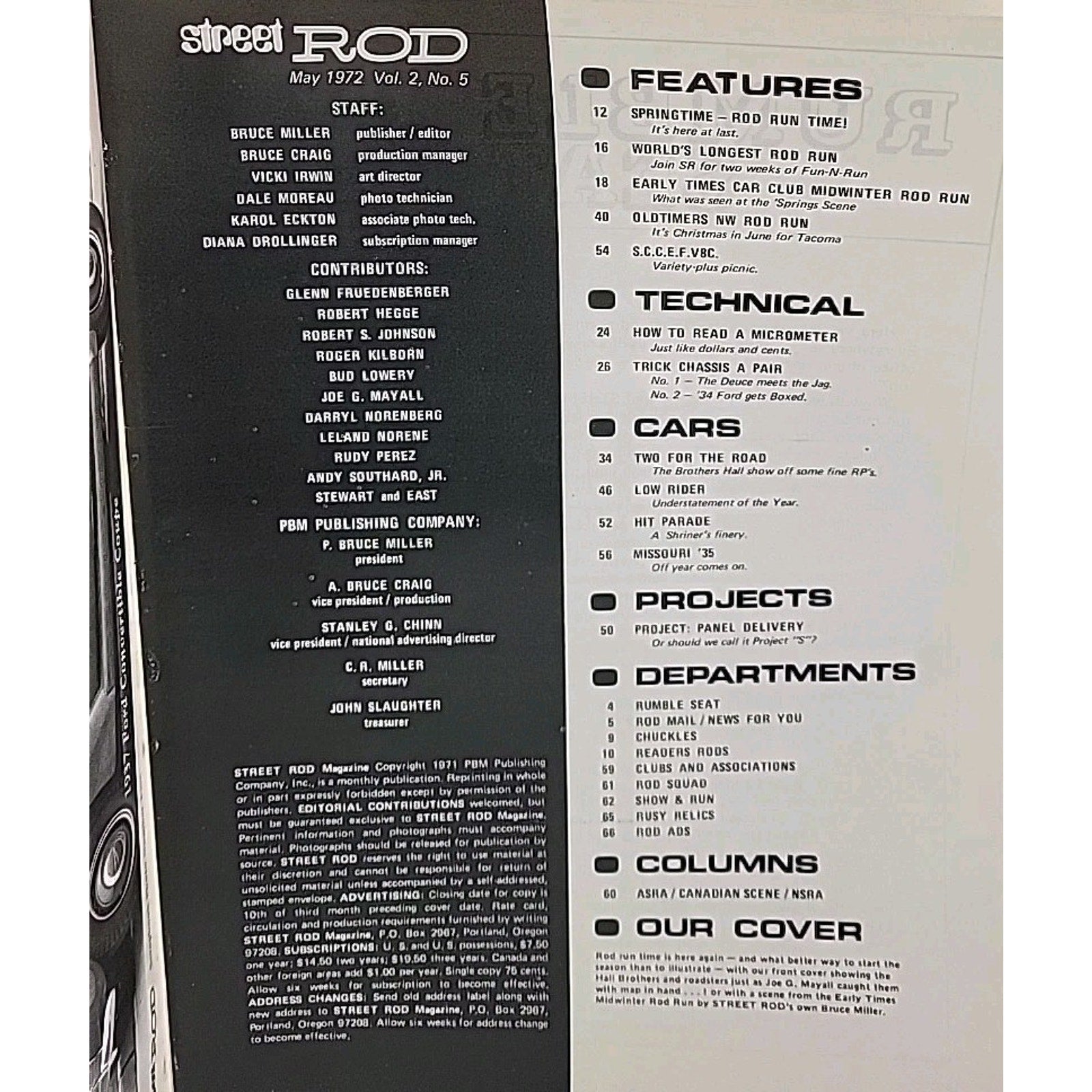 Street Rod Magazine May 1972 Volume 2 Number 5