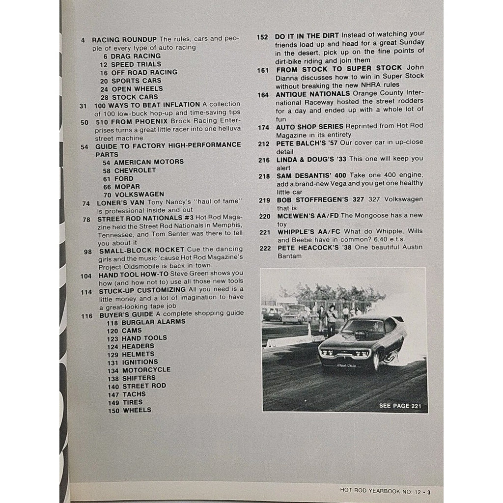 1972 Hot Rod Magazine Yearbook Issue #12 Pete Balch's 57 Flamed Chevy Cover