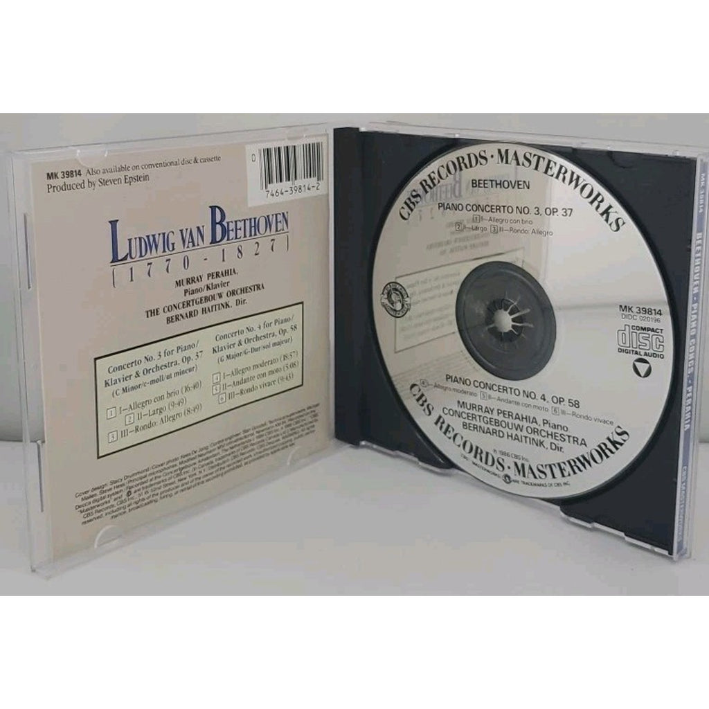 Piano Concerti 3 & 4 by Beethoven / Perahia / Haitink / Cgb (CD, 1986)