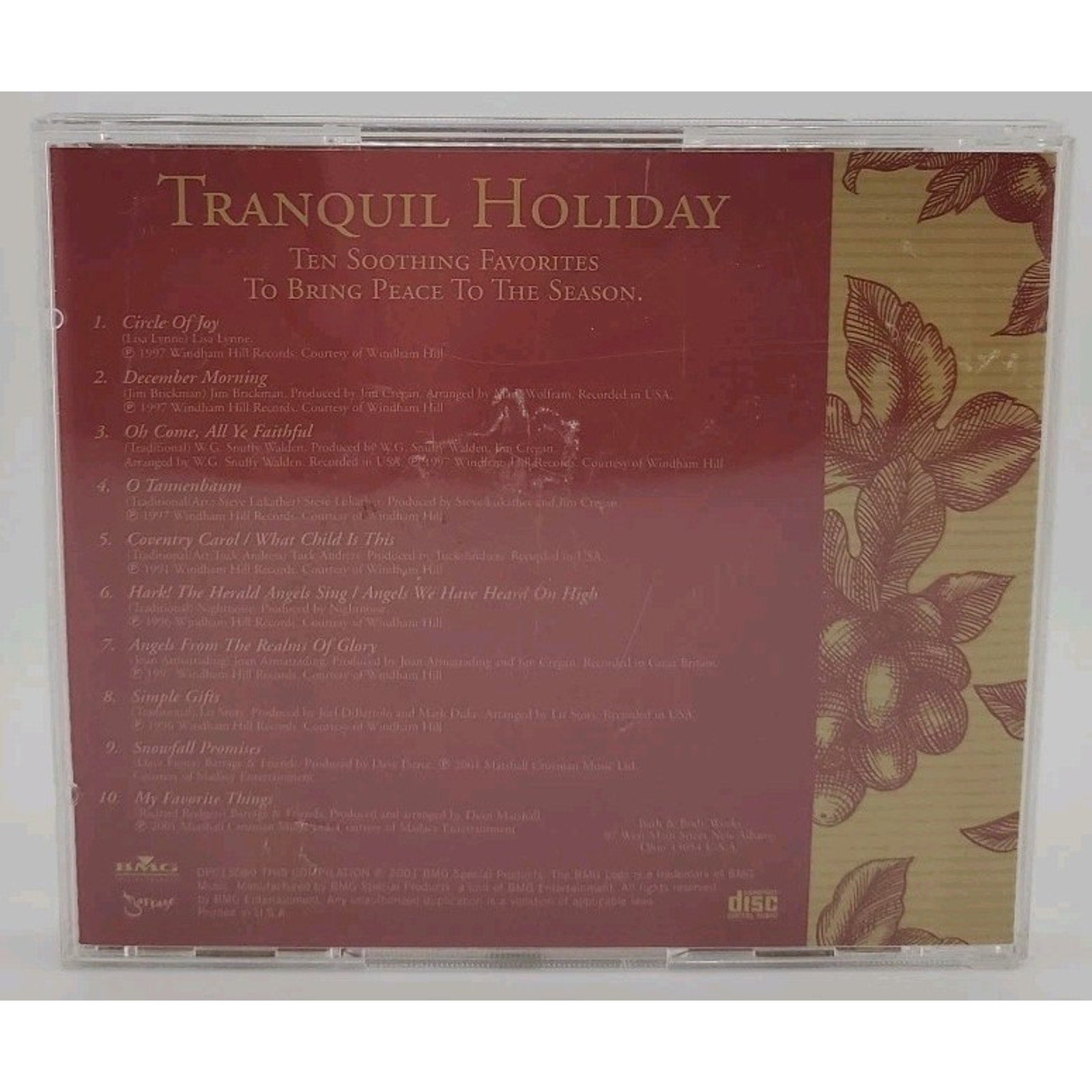 Tranquil Holiday- Ten Soothing Favorites To Bring Peace To The Season CD