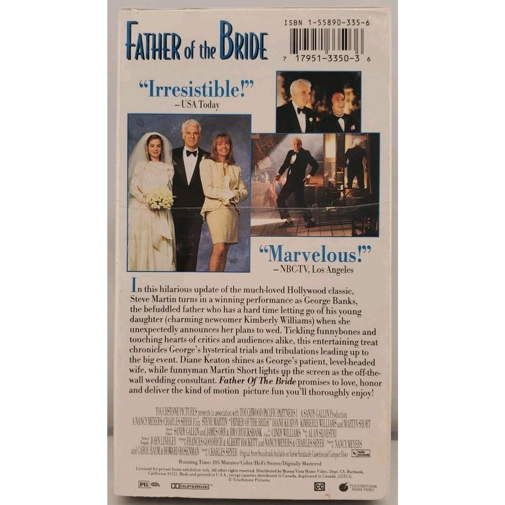 Father of the Bride (VHS, 1992) *Brand New*