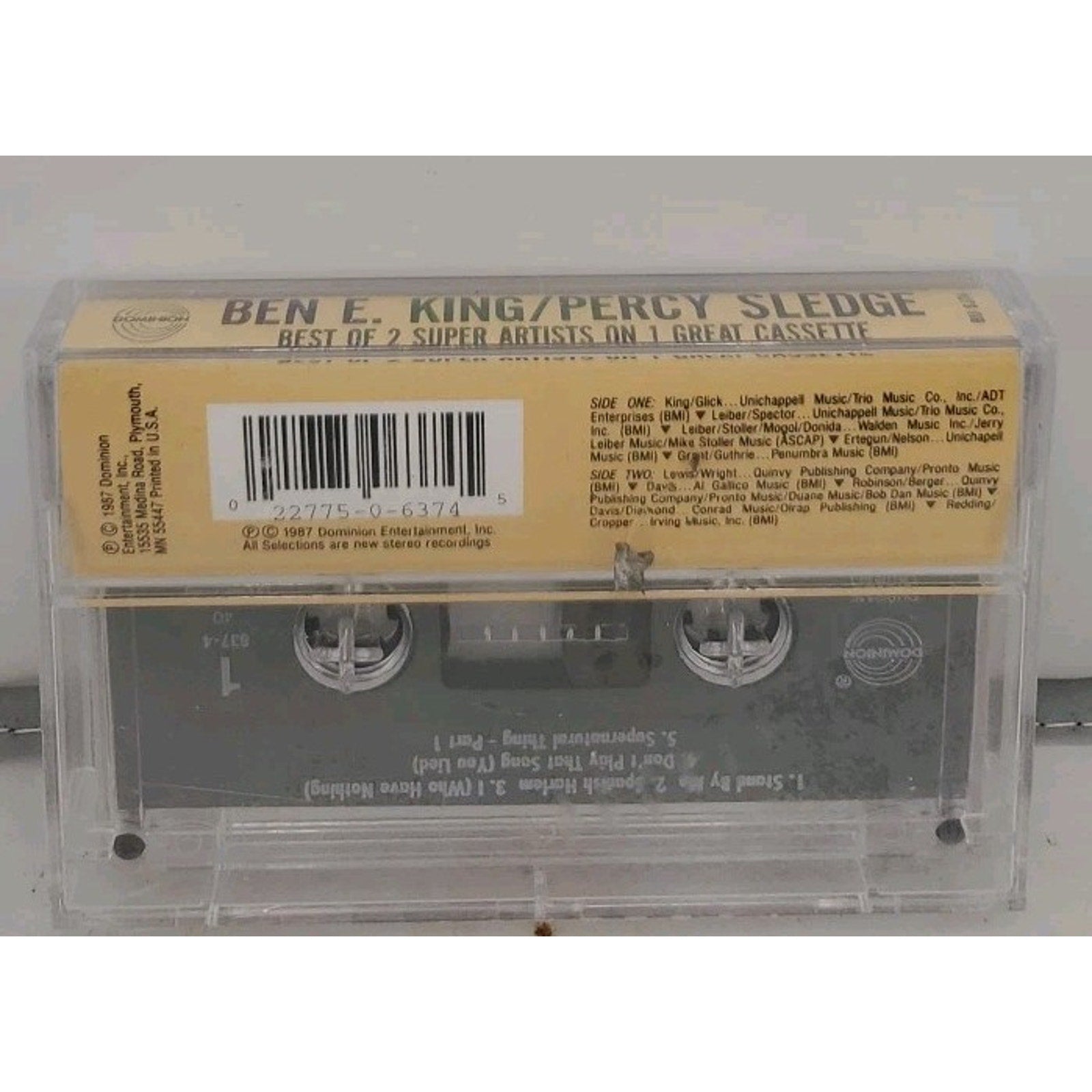 Ben E. King & Percy Sledge by Ben E. King (Cassette, 1989, Dominion) *Brand New*