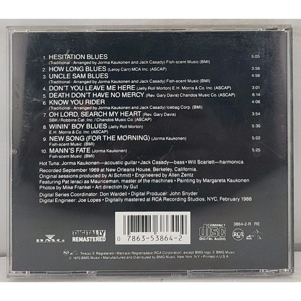 Recorded Live by Hot Tuna (CD, 1990)