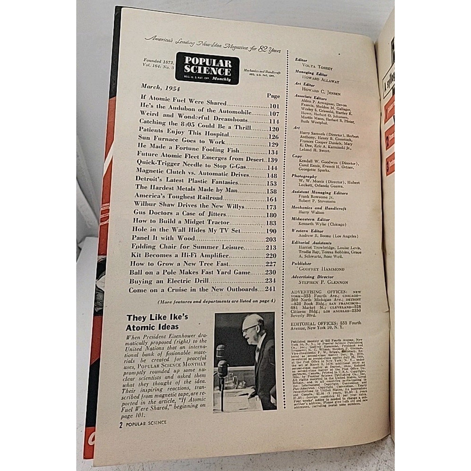 Popular Science Monthly - Mechanics-Autos-Homebuilding - March 1954 - Vol.164...