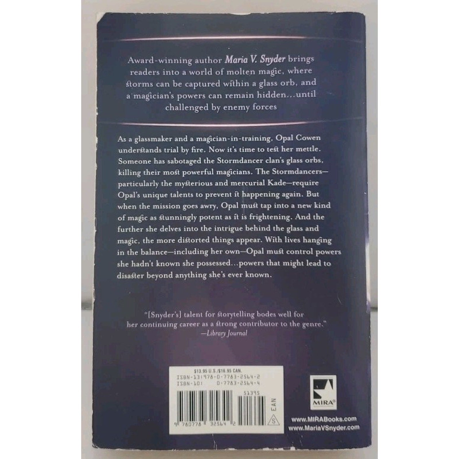 Storm Glass by Maria V. Snyder (2009, Trade Paperback)