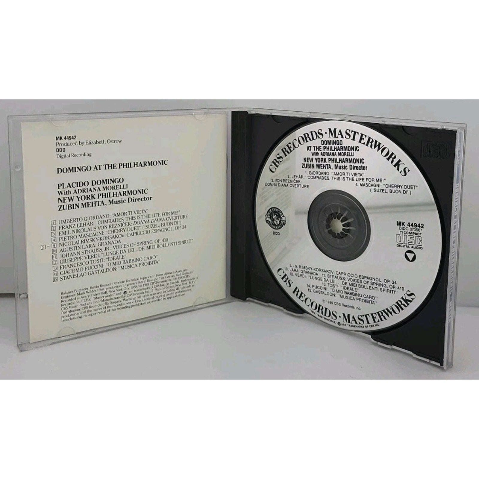 Domingo at the Philharmonic CD - Adriana Morelli, Zubin Mehta 1989