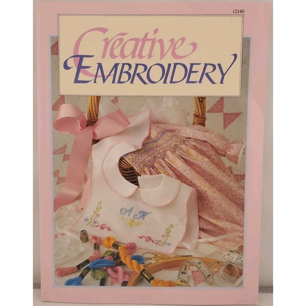 Creative Embroidery Pattern Book w/ Transfers - 64 pages ©1991 # 12140 Mark Pub
