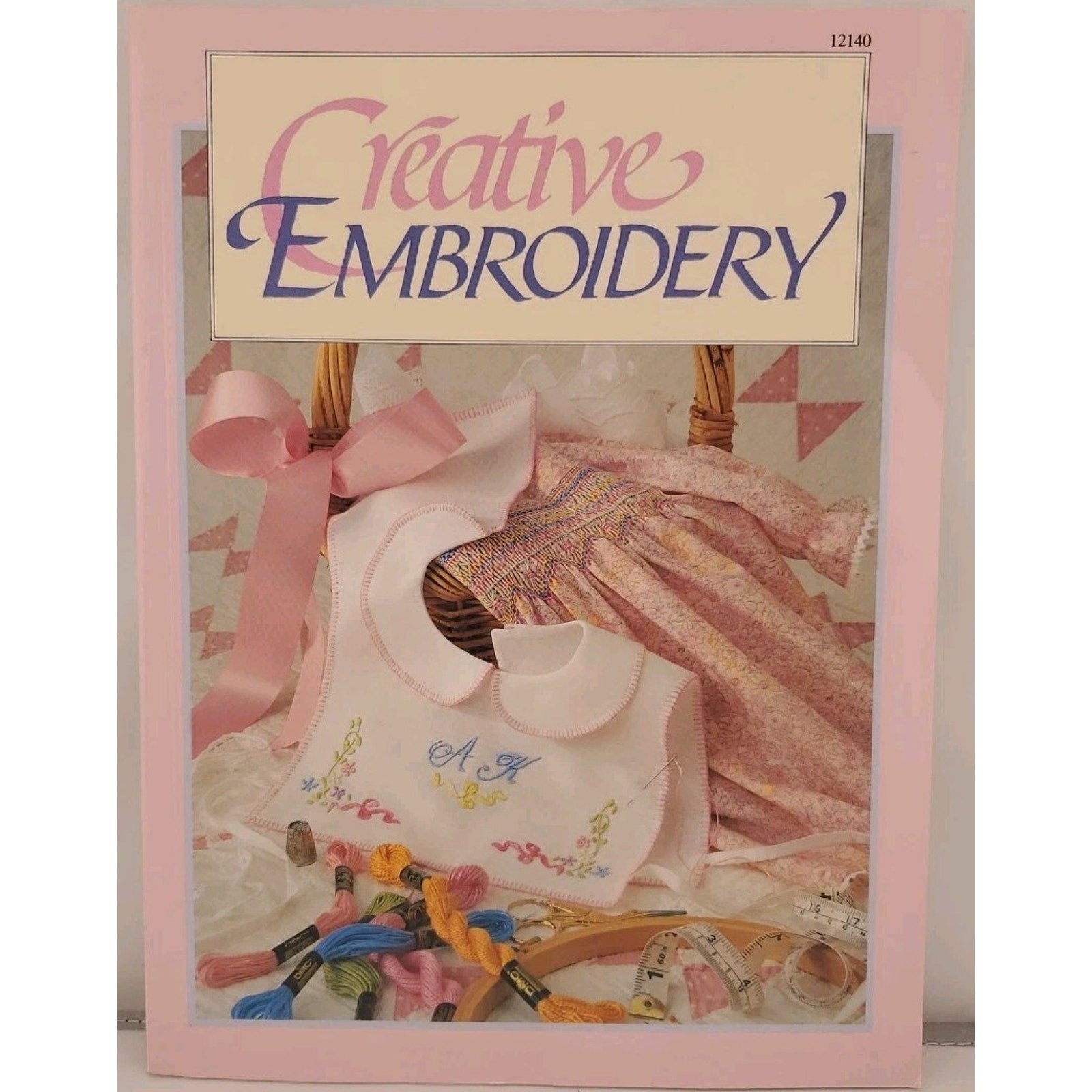 Creative Embroidery Pattern Book w/ Transfers - 64 pages ©1991 # 12140 Mark Pub