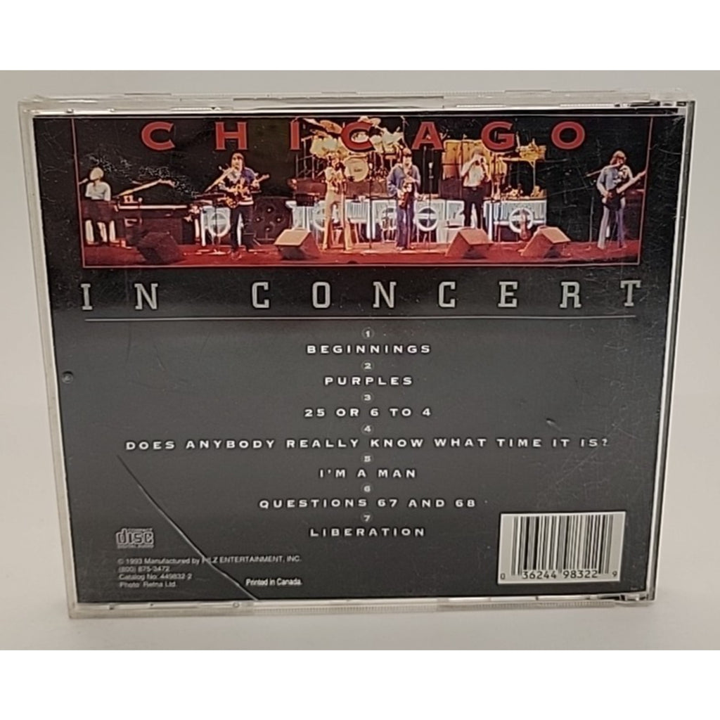 In Concert by Chicago (CD, 1993, Pilz)