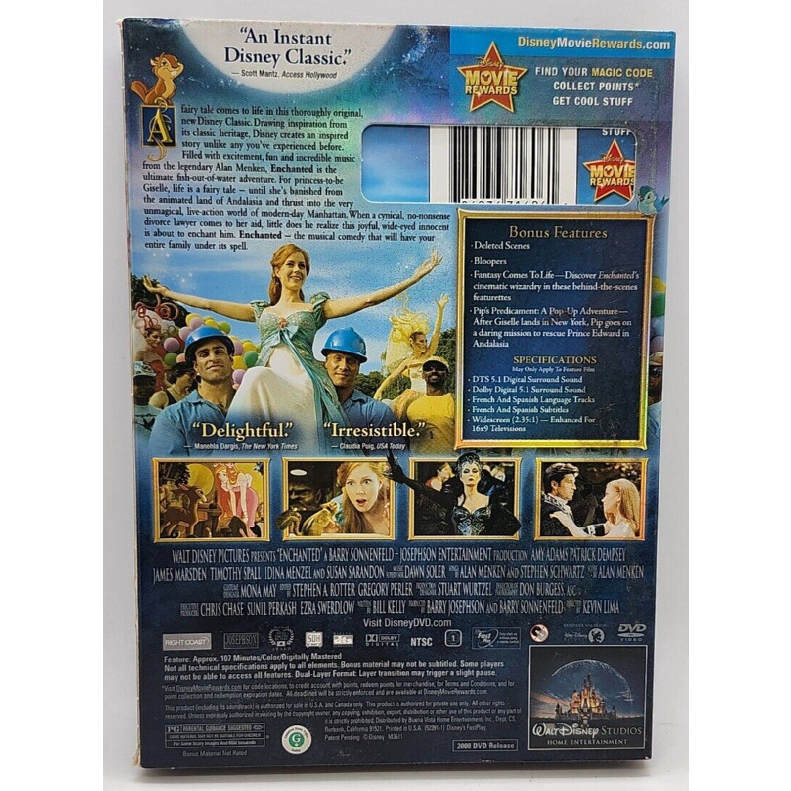 Enchanted (DVD, 2008, Widescreen)