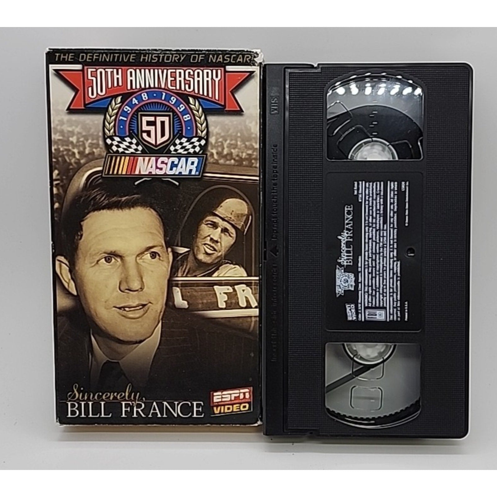 NASCAR Video - 50th Anniversary - Sincerely, Bill France (VHS, 1998)