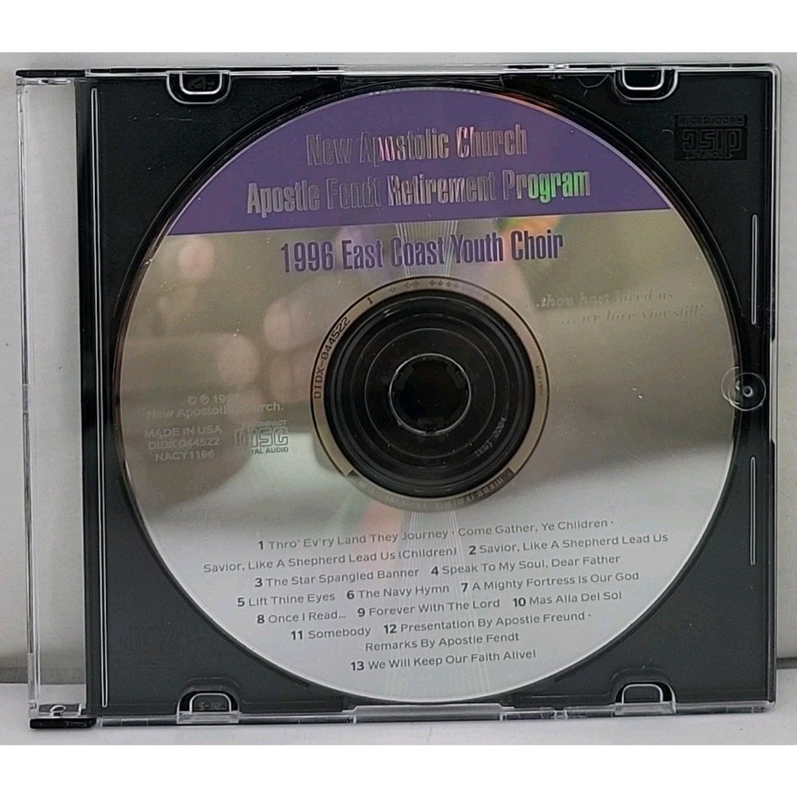 New Apostolic Church - 1996 East Coast Youth Choir CD -