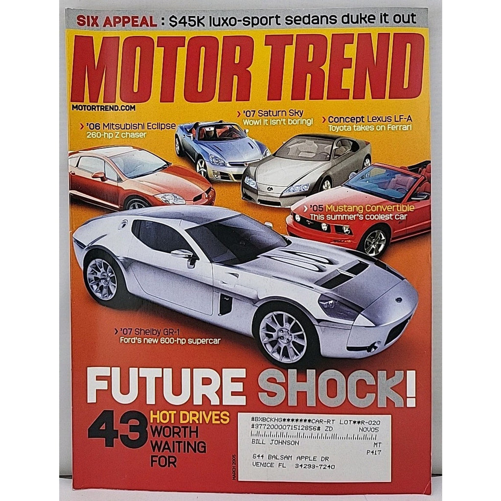 Motor Trend Magazine March 2005