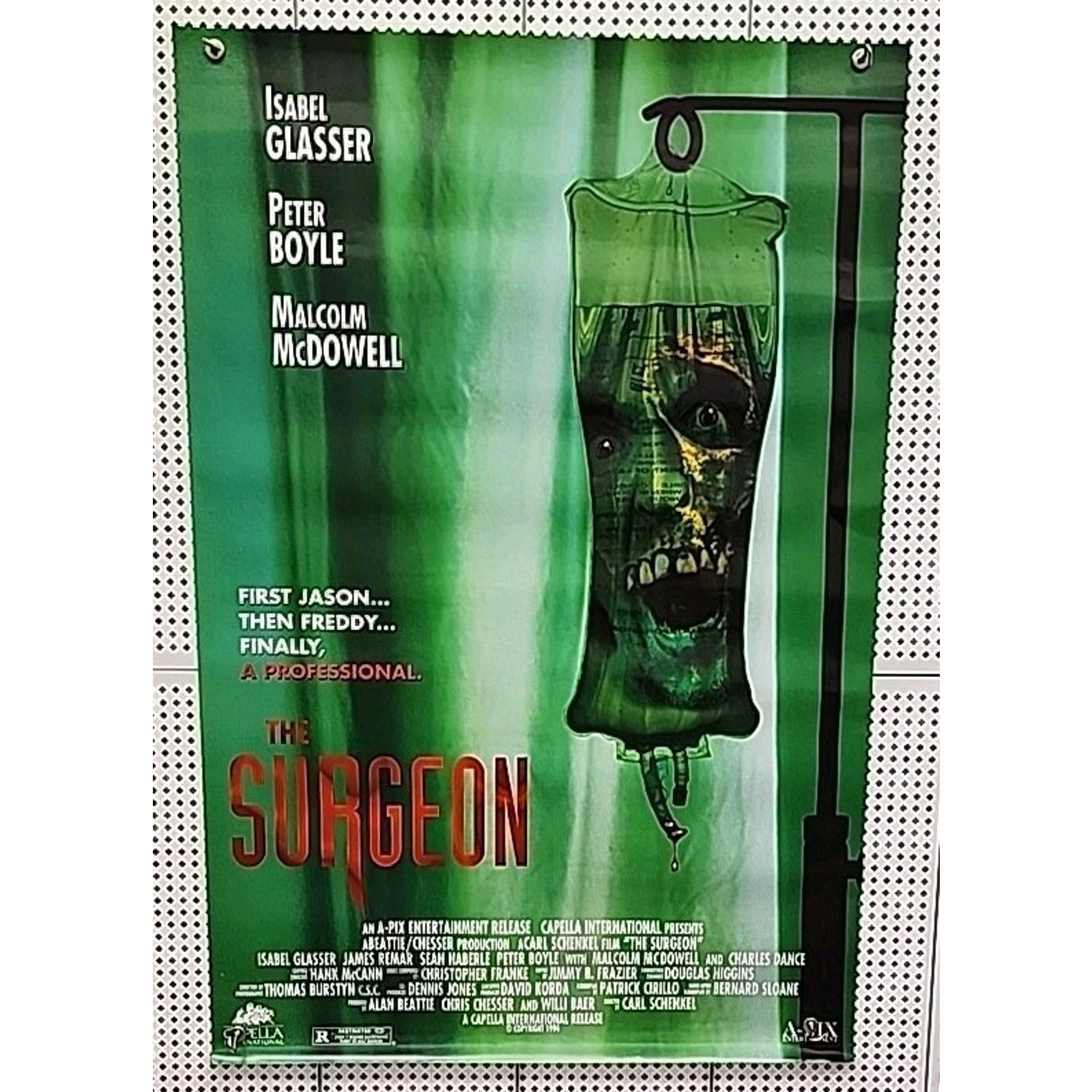 The Surgeon Movie Poster 27x40 1995 Rare Horror