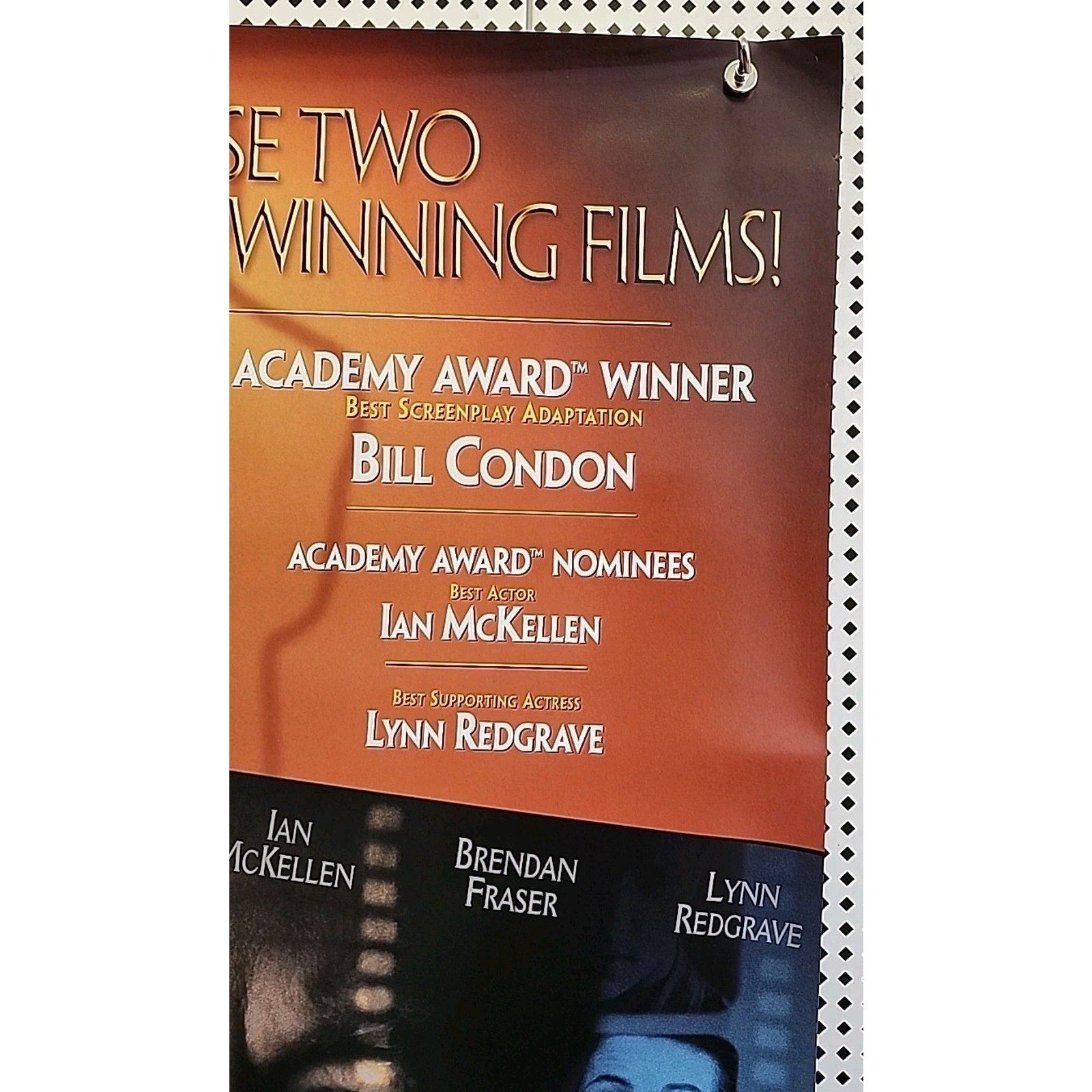 1999 SS Home Video Poster - Afflicition / Gods And Monsters ~ 27x40