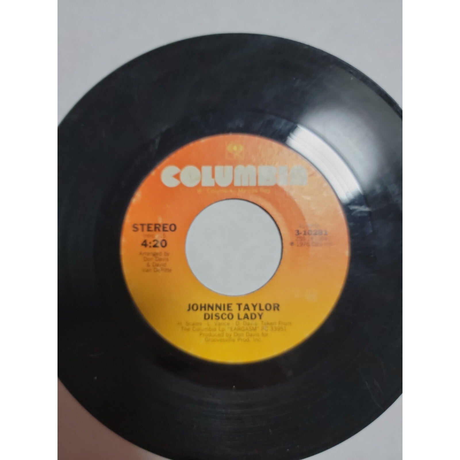 Johnnie Taylor Disco Lady/You're The Best In The World Record