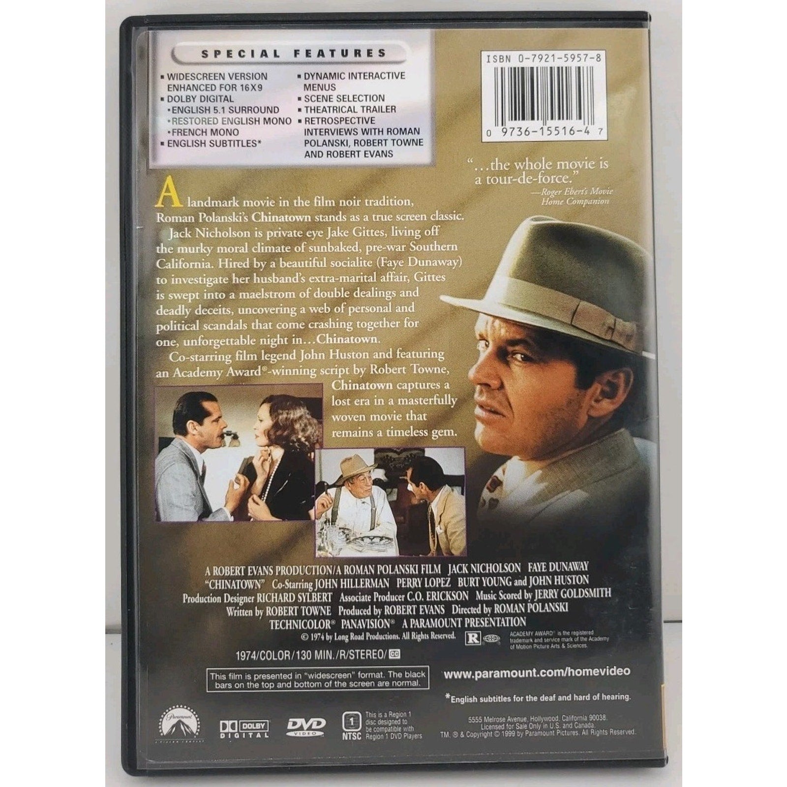 Chinatown (DVD, 1999, 25th Anniversary - Sensormatic)