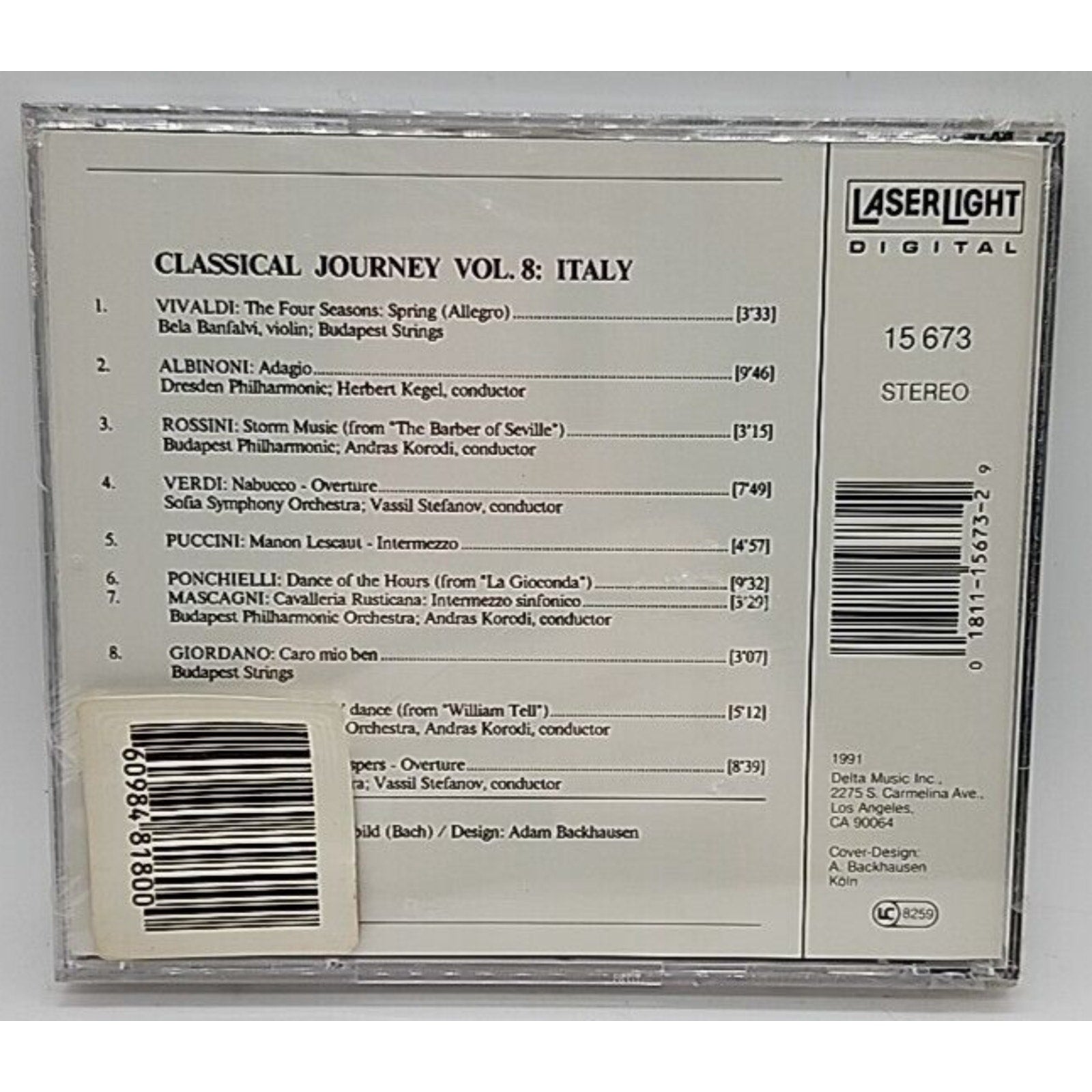 Beautiful World of Classical Music, Vol 8: Italy (CD) *Brand New*