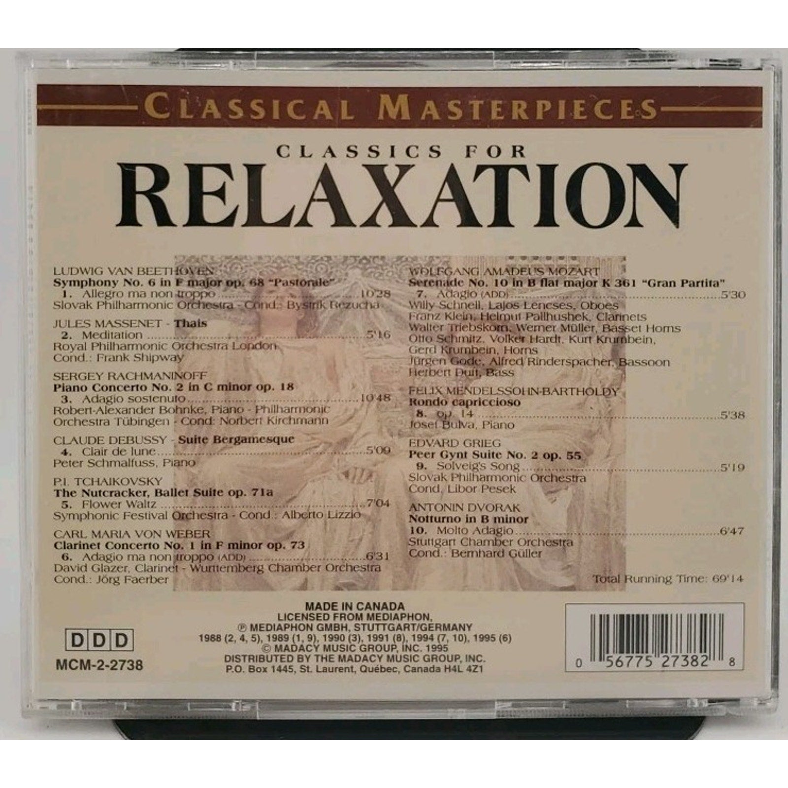 Classical Masterpieces: Classics For Relaxation CD