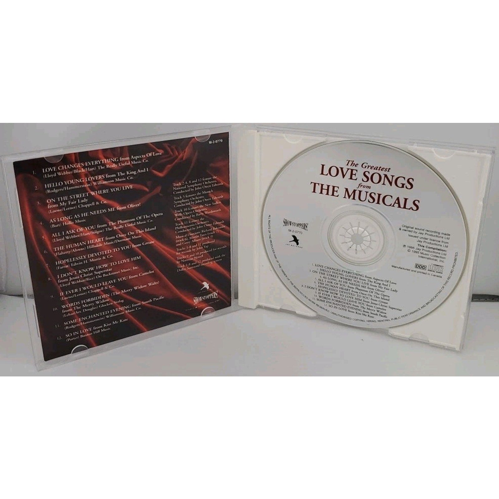 The Greatest Love Songs From the Musicals by Various Artists (CD, Apr-1995,...