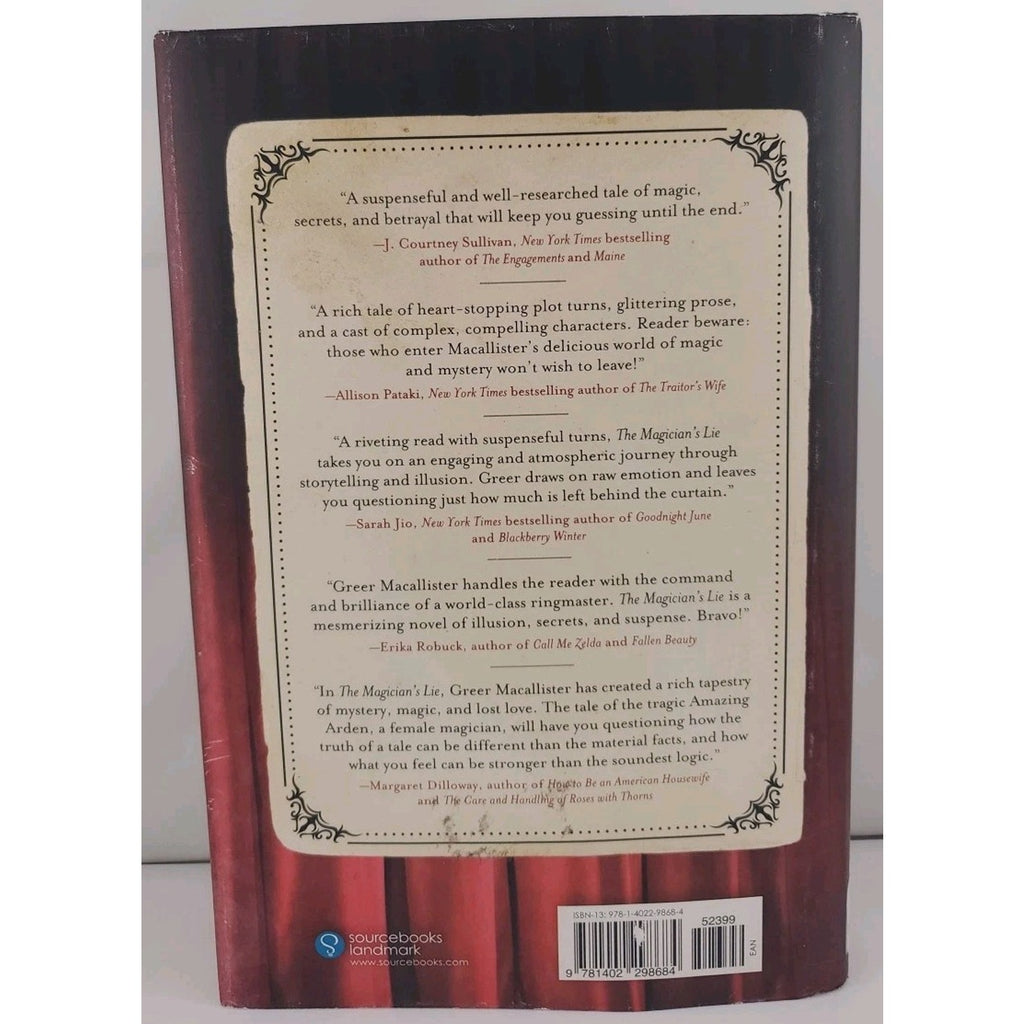 Magician's Lie by Greer Macallister (2015, Hardcover)