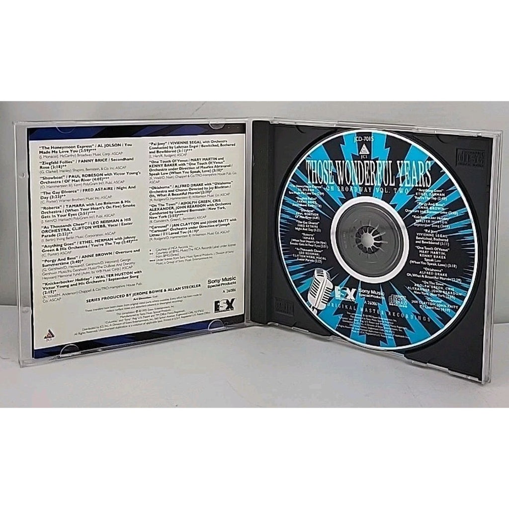 Those Wonderful Years: on Broadway V.2 by Various Artists (CD, May-1995, JCI...