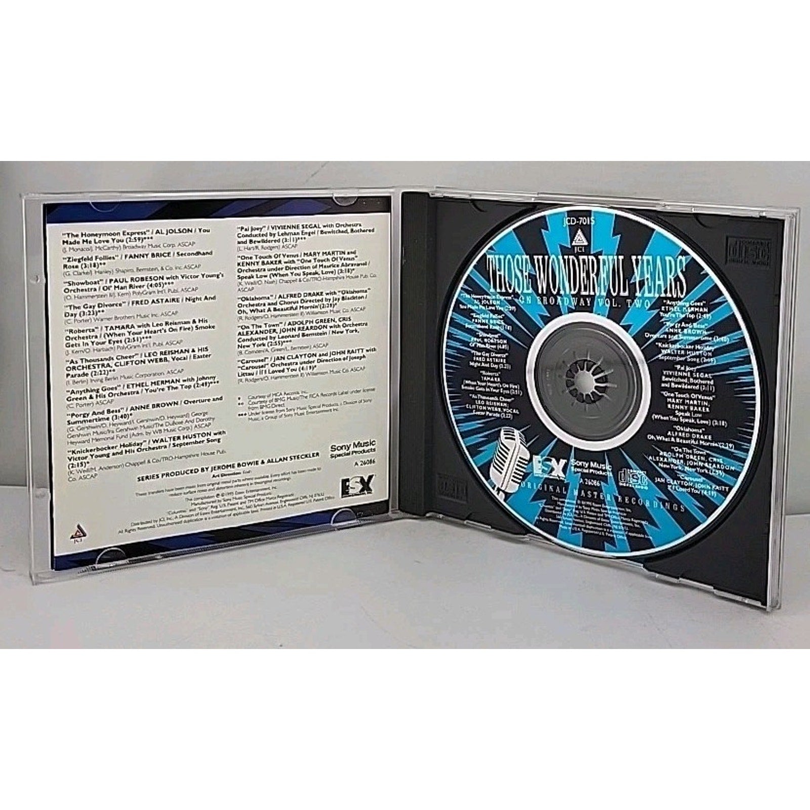 Those Wonderful Years: on Broadway V.2 by Various Artists (CD, May-1995, JCI...