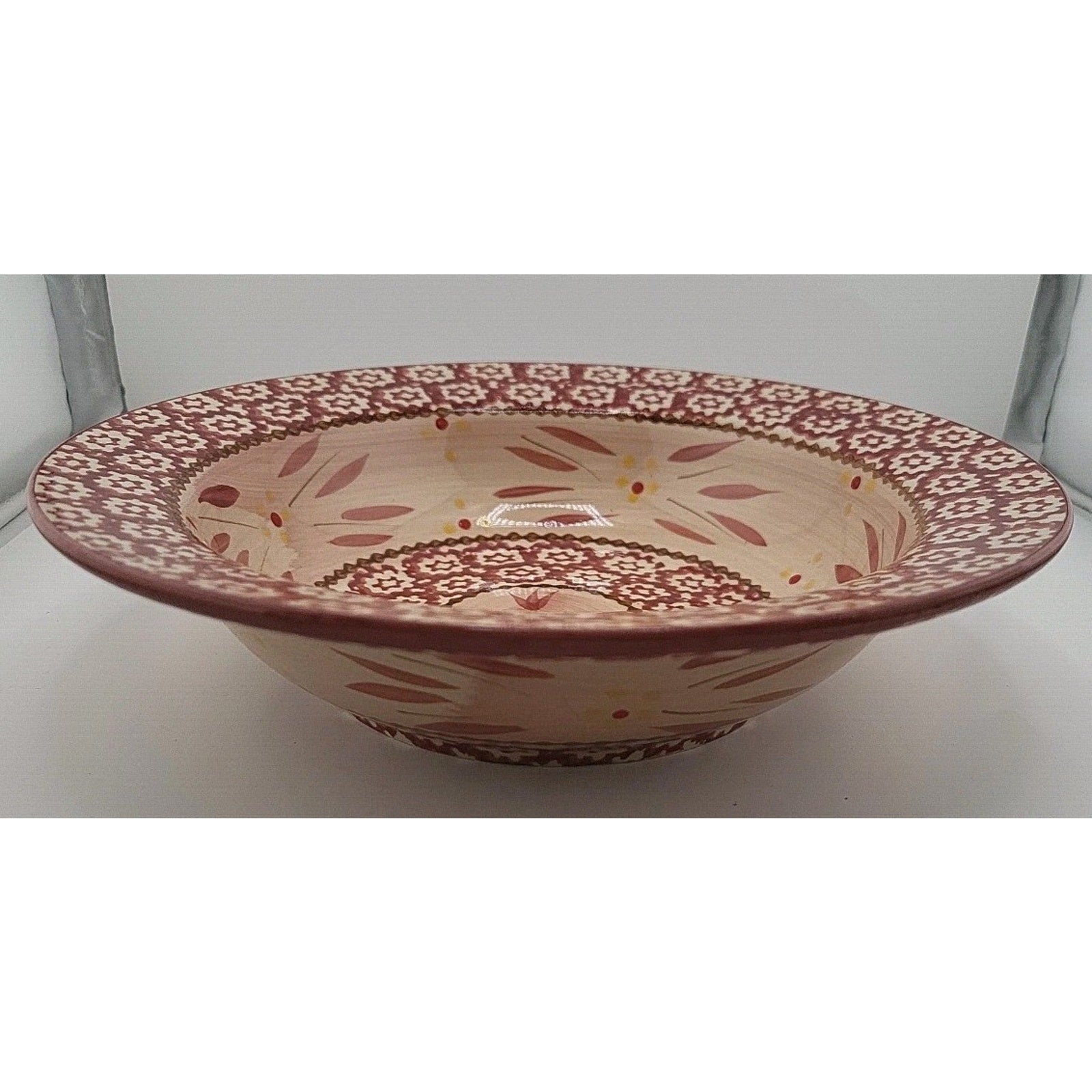 Temptations Old World Red Rim Soup Bowls (3)